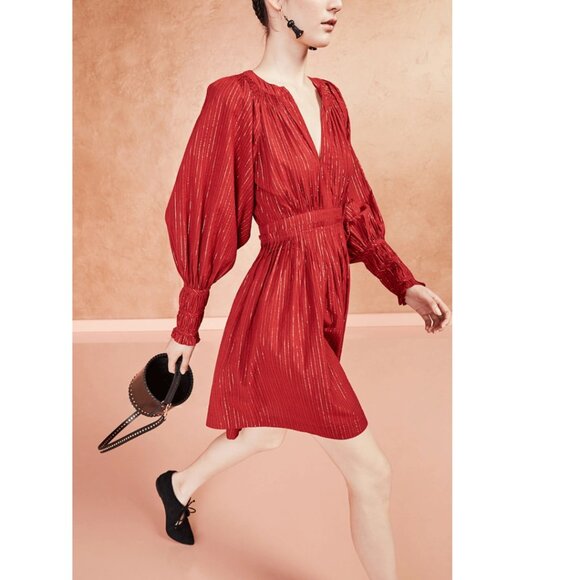 Ulla Johnson Rory Mini Dress 0 Red NEW - Picture 2 of 9